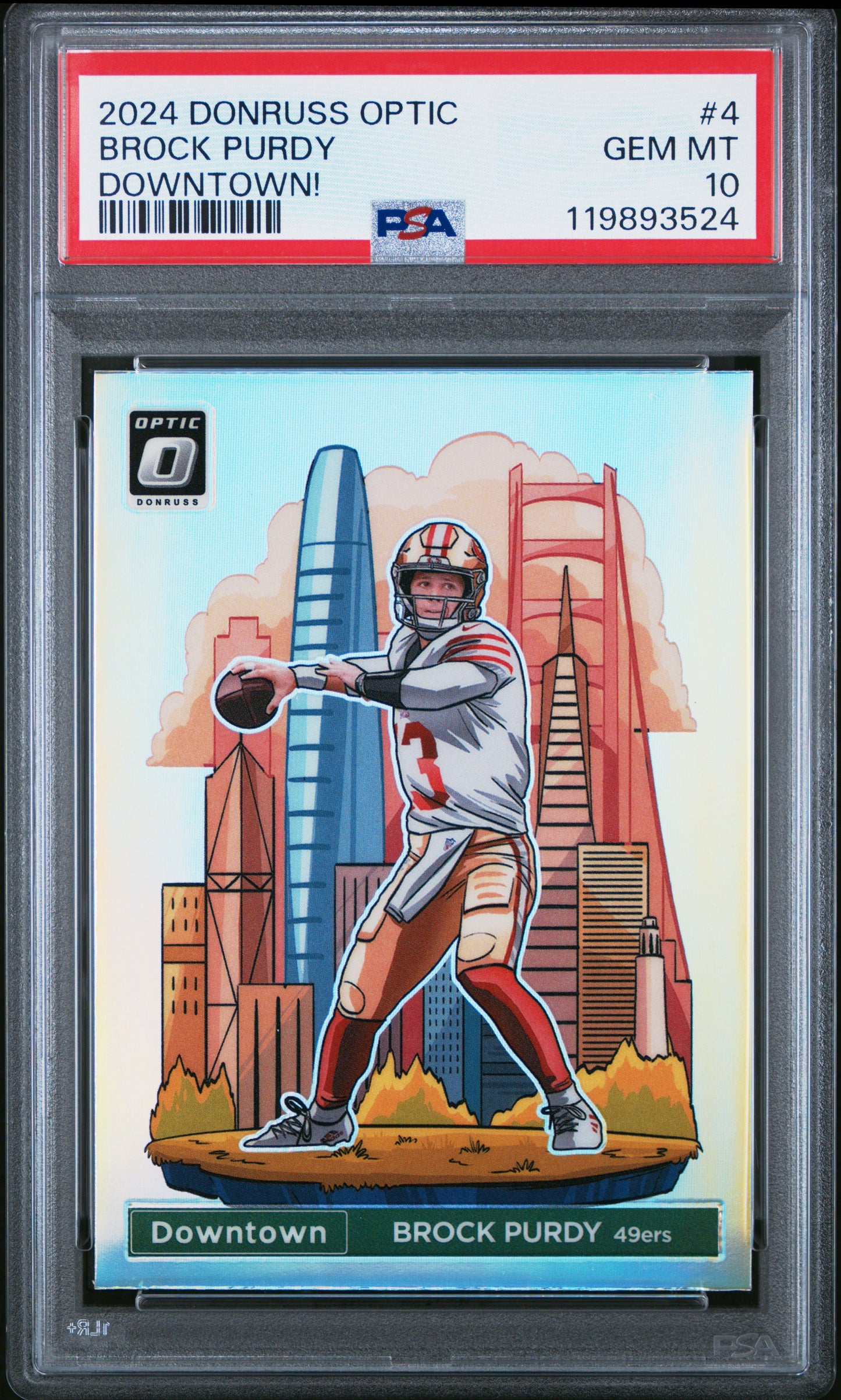 Brock Purdy 2024 Donruss Optic Downtown PSA 10 Gem Mint
