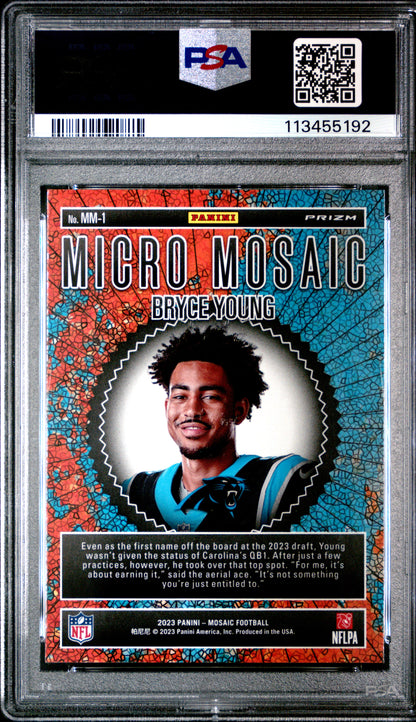Bryce Young 2023 Panini Mosaic Micro Mosaic #MM1 PSA 10 Gem Mint