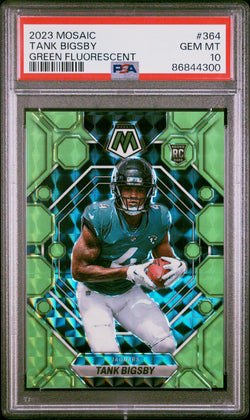 Tank Bigsby 2023 Panini Mosaic #364 Green Fluorescent #2/10 PSA 10 Gem Mint