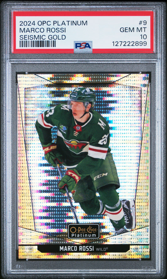 Marco Rossi 2024 OPC Platinum #9 Seismic Gold #14/50 PSA 10 Gem Mint
