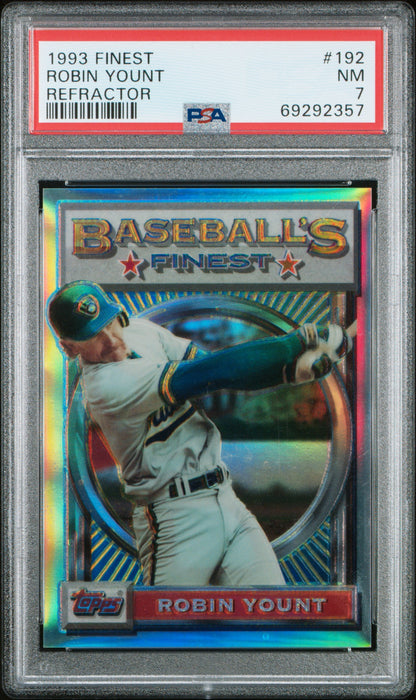 Robin Yount 1993 Topps Finest Refractor #192 PSA 7 Near Mint