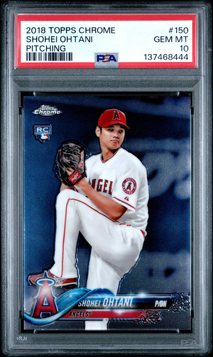 Shohei Ohtani 2018 TOpps Chrome Rookie #150 PSA 10 Gem Mint 8444