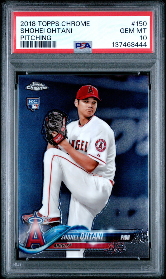 Shohei Ohtani 2018 TOpps Chrome Rookie #150 PSA 10 Gem Mint 8444