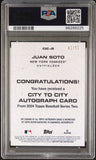 Juan Soto 2023 Topps City to City Gold Auto #41/50 PSA 9 Mint