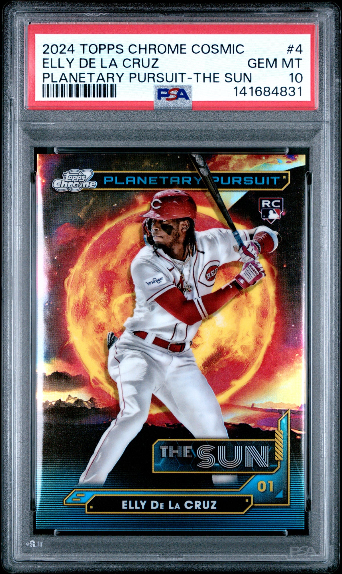 Elly de la Cruz 2024 Topps Chrome Cosmic Planetray Pursuit The Sun PSA 10 Gem Mint 4831
