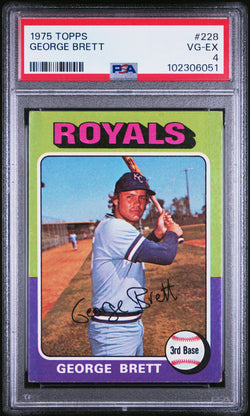 George BRett 1975 TOpps Rookie #228 PSA 4 Vg-Ex 6051