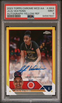 Juju Watkins 2023 Topps Chrome McDonalds Yellow Auto #60/75 PSA 9 Mint