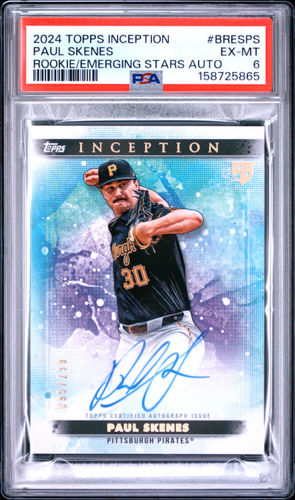 Paul Skenes 2024 Topps Inception Rookie Auto #95/299 PSA 6 Ex-Mint