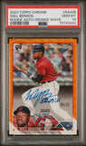 Will Benson 2023 Topps Chrome Orange Wave Auto #4/25 PSA 10 Gem Mint