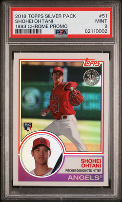 Shohei Ohtani 2018 Topps Silver Pack #51 1983 Chrome Promo PSA 9 Mint