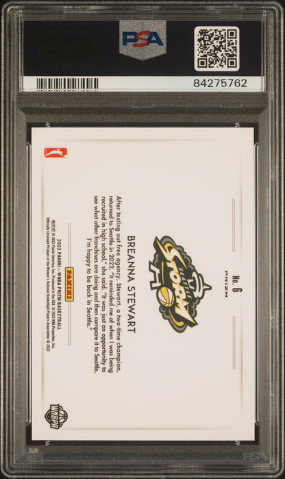 Breanna Stewart 2022 Prizm WNBA Color Blast PSA 10 Gem Mint