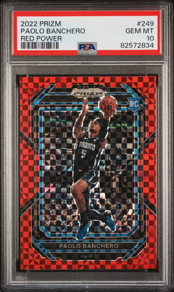 Paolo Banchero 2022 Panini Prizm Rookie Red Power #47/75 PSA 10 Gem Mint