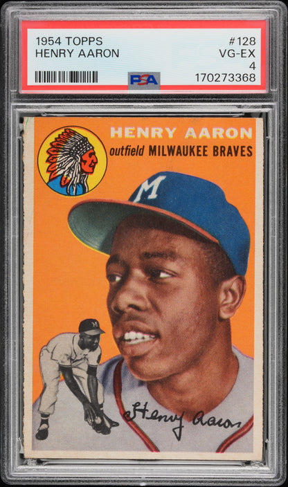 Hank Aaron 1954 Topps #128 PSA 4 Vg-Ex 3368