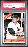 Mickey Mantle 1966 Topps #50 PSA 2 Good 0069