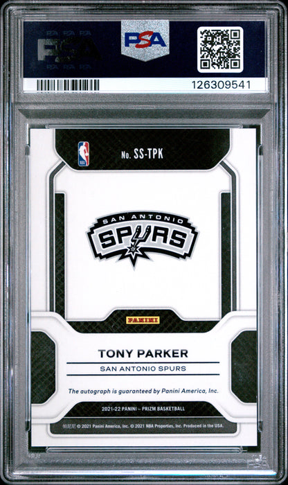 Tony Parker 2021 Panini Prizm Sensational Signatures PSA 10 Gem Mint