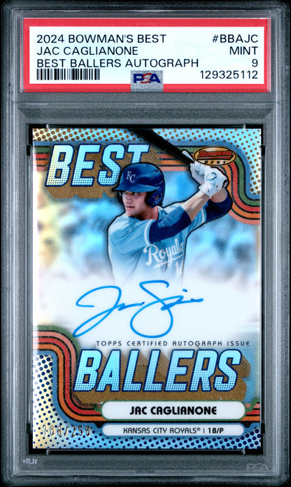 Jac Caglianone 2024 Bowmans Best Ballers Autograph PSA 9 Mint