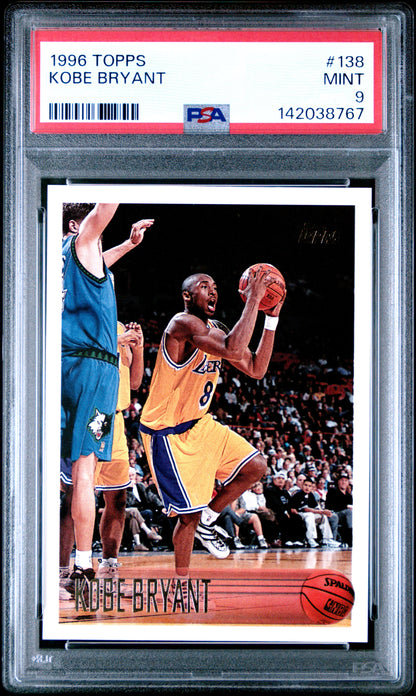 Kobe Bryant 1996 Topps Rookie #138 PSA 9 Mint 8767