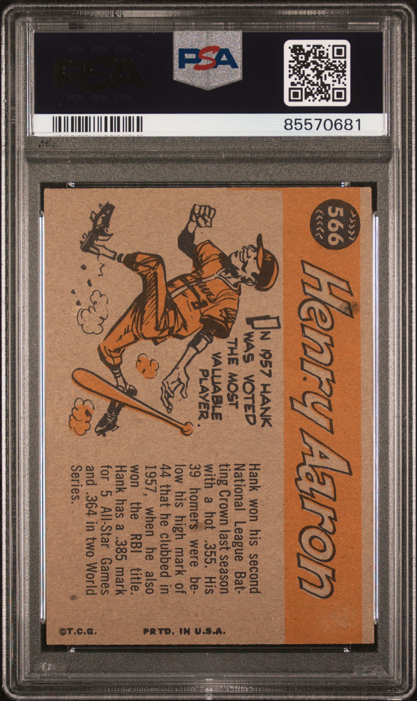 Hank Aaron 1960 Topps All-Star #566 PSA 6 Ex-Mint