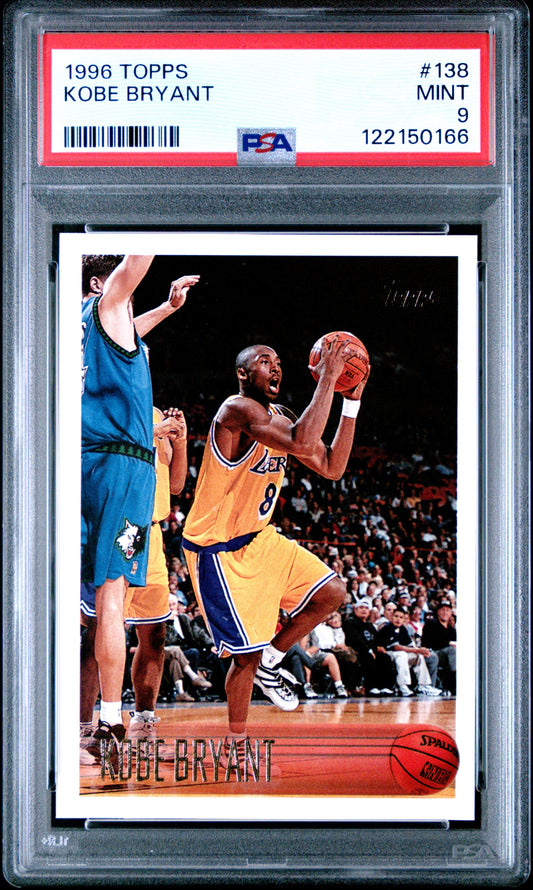 Kobe Bryant 1996 Topps Rookie #138 PSA 9 Mint 0166