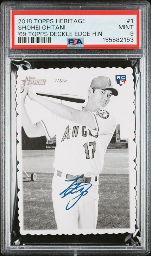 Shohei Ohtani 2018 Topps Heritage 1969 Deckle Edge PSA 9 Mint 2153