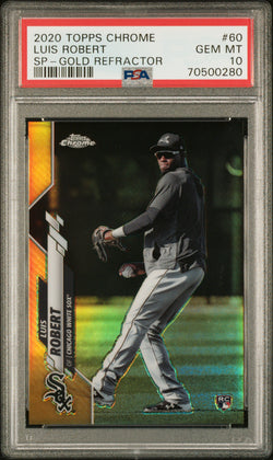 Luis Robert 2020 Topps Chrome SP Gold Refractor #7/50 PSA 10 Gem Mint