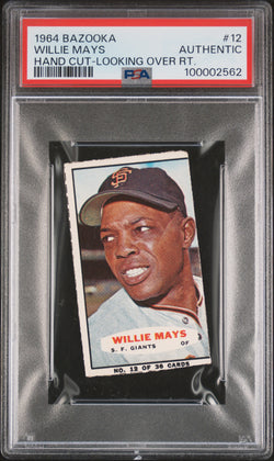 Willie Mays 1964 Bazooka #12 PSA Auth