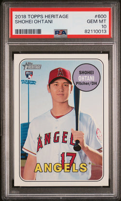 Shohei Ohtani 2018 Topps Heritage #600 PSA 10 Gem Mint 0013