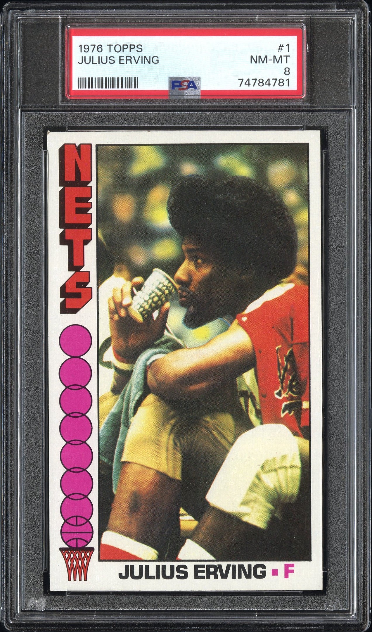 Julius Erving 1976 Topps #1 PSA 8 Nm-Mint