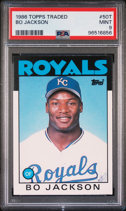 Bo Jackson 1986 Topps Traded Rookie #50T PSA 9 Mint 6856