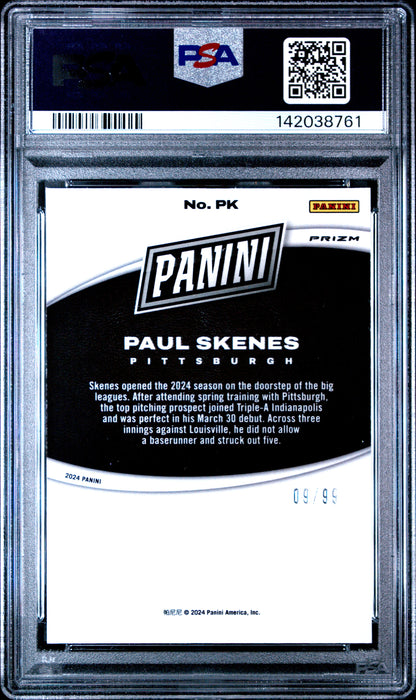 Paul Skenes 2024 Panini Black Friday Insert 99 Rookie #9/99 PSA 9 Mint