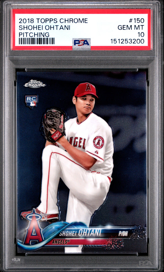 Shohei Ohtani 2018 Topps Chrome Rookie #150 PSA 10 Gem Mint 3200