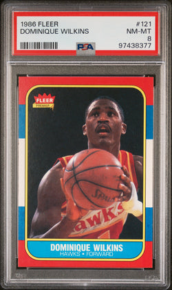 Dominique Wilkins 1986 Fleer Basketball #121 PSA 8 Nm-Mint 8377