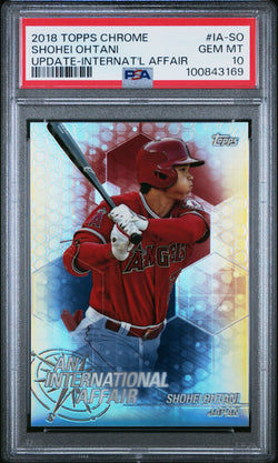 Shohei Ohtani 2018 Topps Chrome Update International Affair PSA 10 Gem Mint 3169