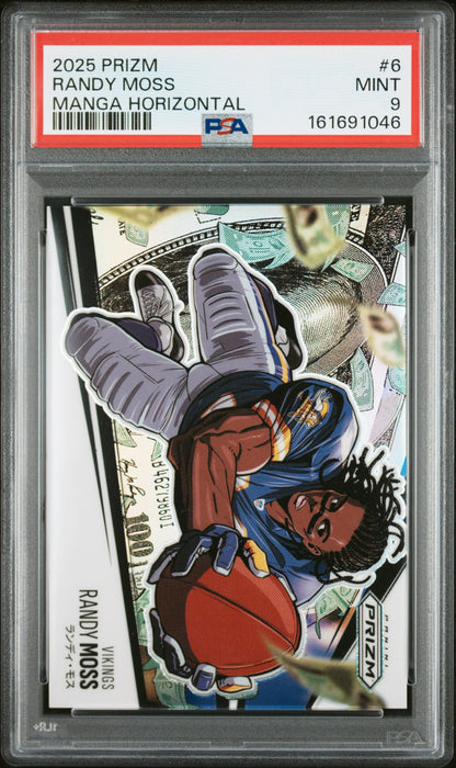 Randy Moss 2025 Panini Prizm Manga Horizontal PSA 9 Mint