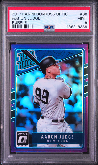 Aaron Judge 2017 Donruss Optic Rookie #38 Purple PSA 9 Mint