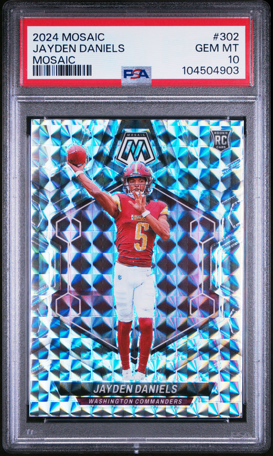 Jayden Daniels 2024 Panini Mosaic #302 Mosaic Rookie PSA 10 Gem Mint