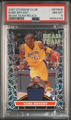 Kobe Bryant 2007 Topps Stadium Club Beam Team Jersey PSA 8 Nm-Mint