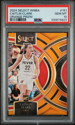 Caitlin Clark 2024 Panini Select WNBA Orange Prizm #151 #88/125 PSA 10 Gem Mint