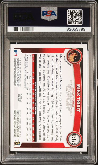 Mike Trout 2011 Topps Update #US175 PSA 9 Mint 3799