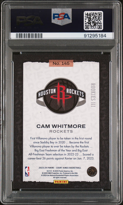 Cam Whitmore 2023 Panini Court Kings #145 PSA 10 Gem Mint