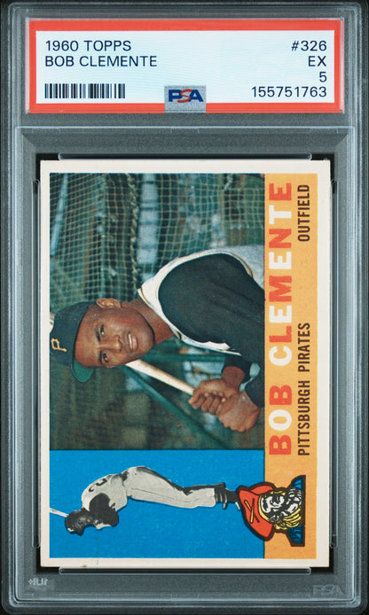 Bob Clemente 1960 Topps #326 PSA 5 Ex 1763