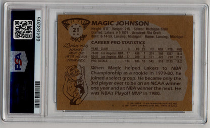 Magic Johnson 1981-82 Topps #21 PSA 9 Mint