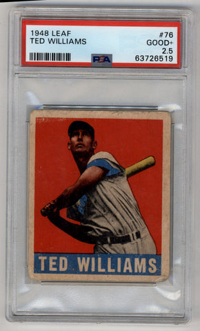 Ted Williams 1948 Leaf #76 PSA 2.5 Good+