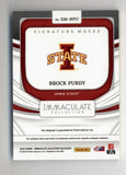 Brock Purdy 2022 Immaculate Collection Collegiate Signature Moves 59/99