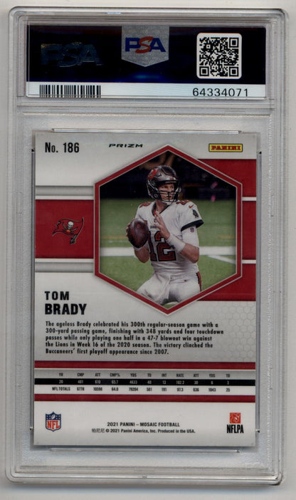 Tom Brady 2021 Mosaic #186 Honeycomb PSA 9 Mint