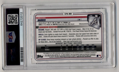Michael Harris II 2020 Bowman Chrome Prospect Auto PSA 9 Auto 10 2012