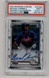 Michael Harris II 2020 Bowman Chrome Prospect Auto PSA 9 Auto 10 2012