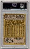 Hank Aaron 1968 Topps #110 PSA Authentic Auto
