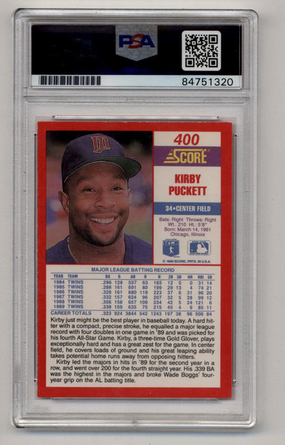 Kirby Puckett 1990 Score #400 Auto PSA/DNA Certified 1320