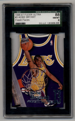 Kobe Bryant 1996-97 Fleer Ultra #3 Fresh Faces SGC 8 Near Mint Mint